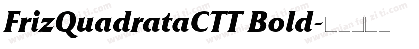 FrizQuadrataCTT Bold字体转换
